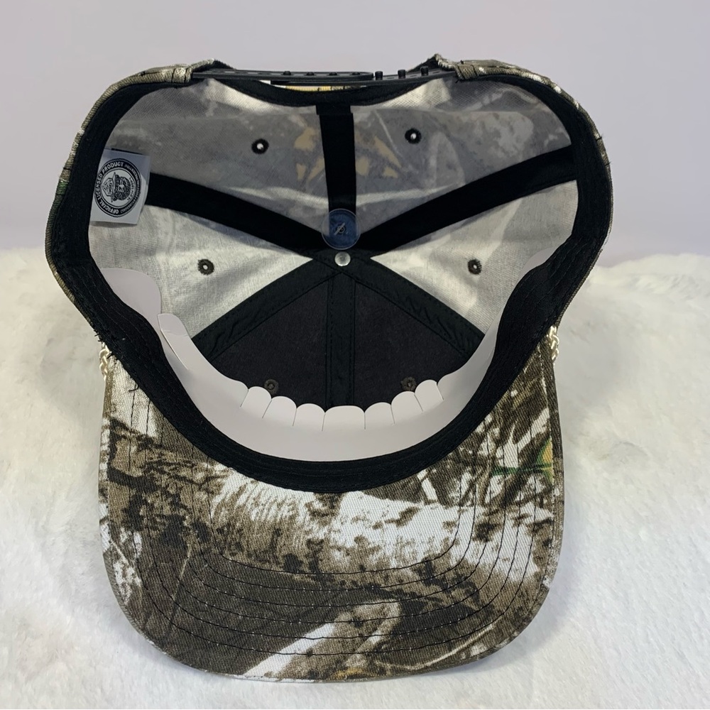 Smokey The Bear Forest Camo Snapback Trucker Hat Rope Accent Mad Engine OSFM - Picture 6 of 9